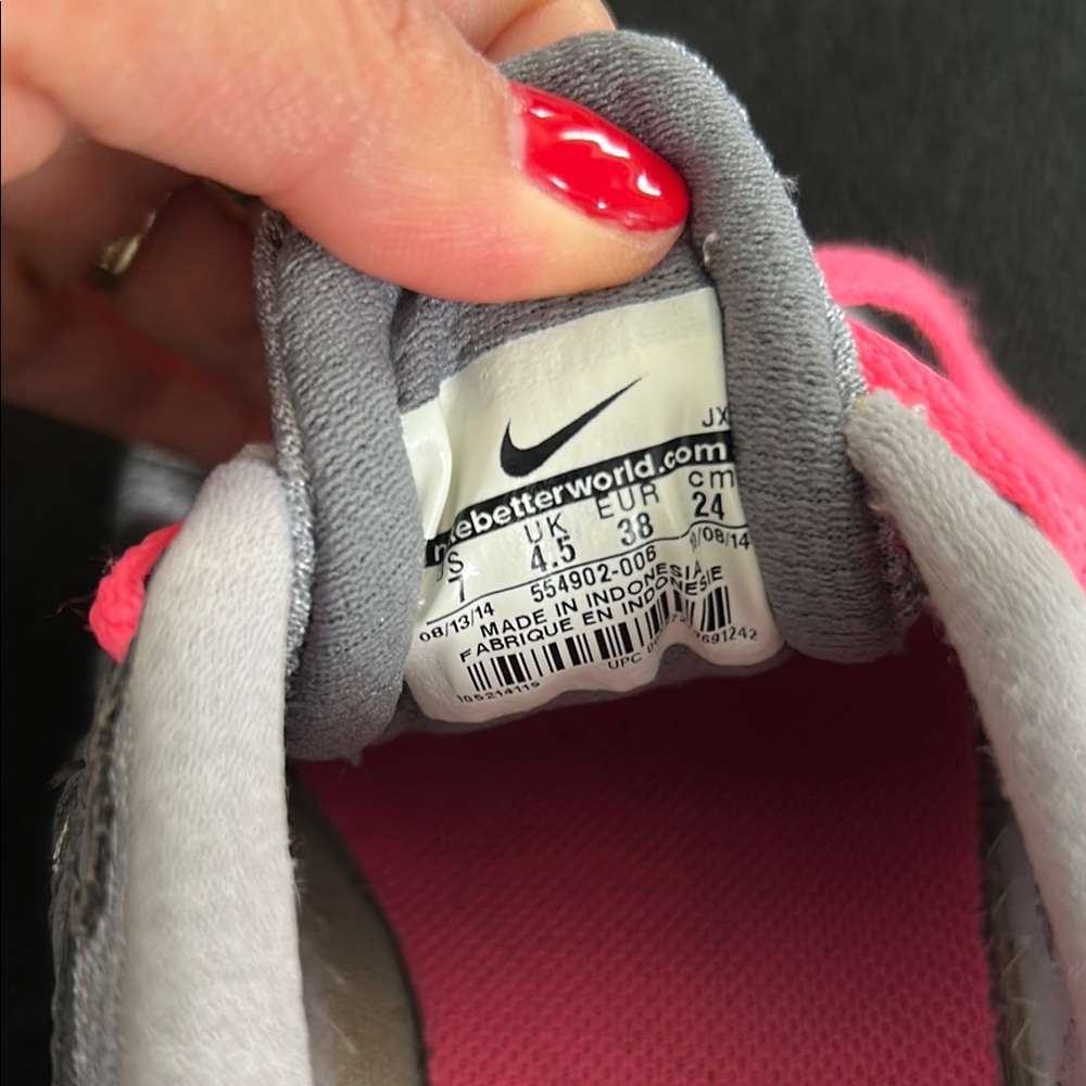 Nike Revolution 2 Gray and Pink Athletic Gym Shoes - Picture 7 of 7